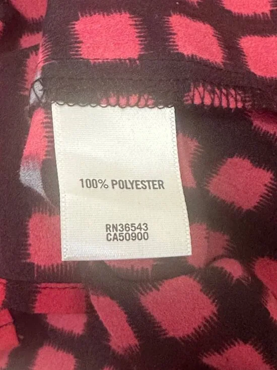 Van Heusen Studio Womens Sleeveless Gingham Top Black Red XL Cottagecore Hippie - Picture 4 of 9